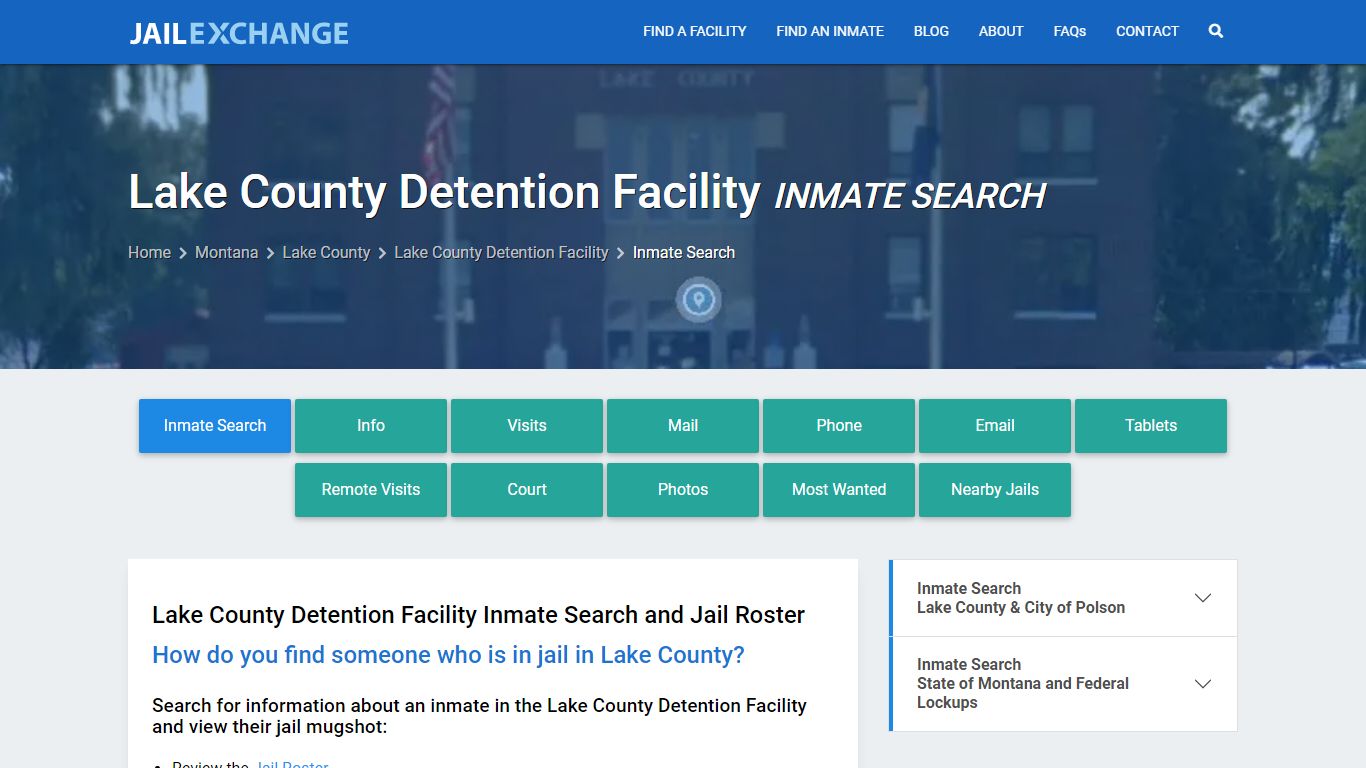 Lake County Detention Facility Inmate Search - Jail Exchange