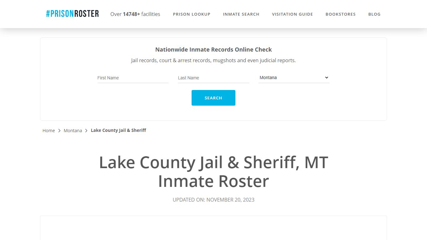 Lake County Jail & Sheriff, MT Inmate Roster - Prisonroster